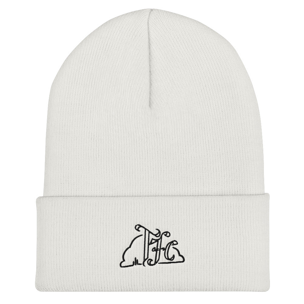 "Classic White" -- Cuffed Beanie