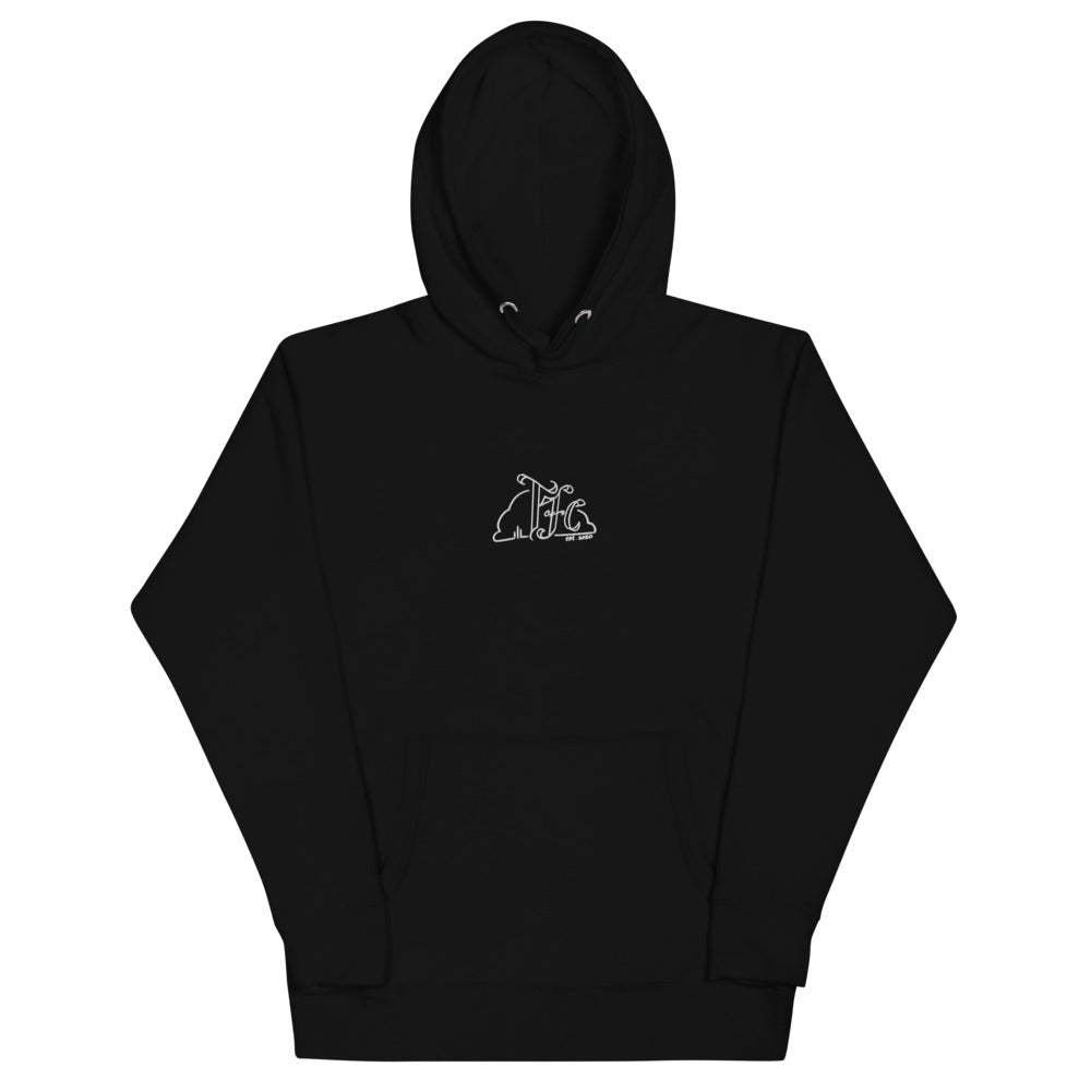 "Classic Black" -- Premium Embroidered Hoodie